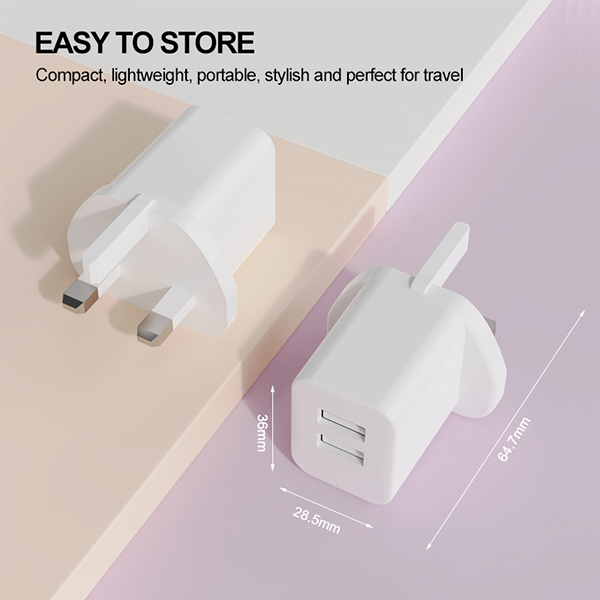 英規(guī)雙口旅充充電器-ST530S