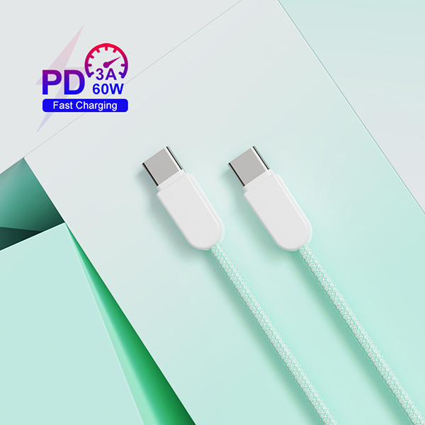 60W PD快充雙色編織數(shù)據(jù)線